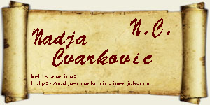 Nadja Čvarković vizit kartica